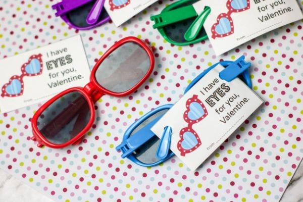 Free printable sunglasses valentines