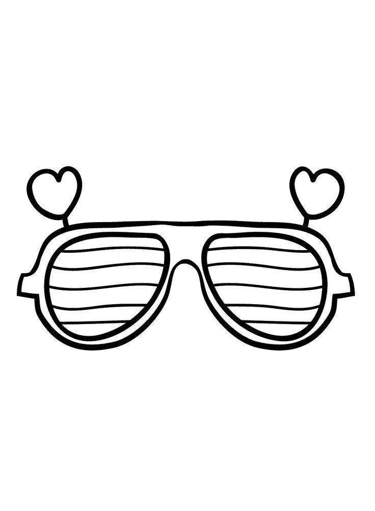 Sunglasses coloring pages