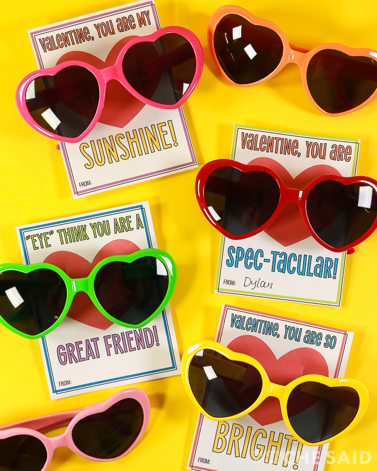 Sunglass valentines