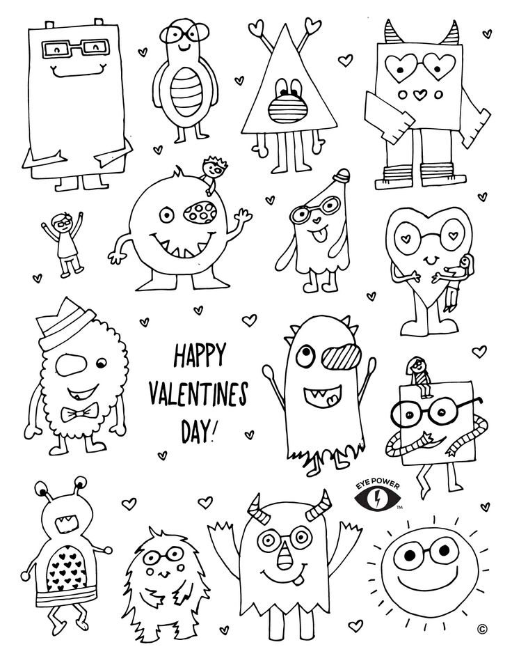 Free valentines coloring page printable