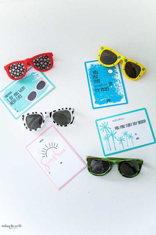 Free valentine sunglasses printable cards