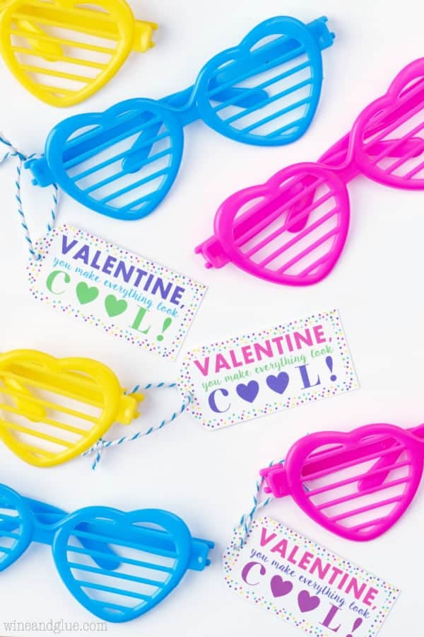 Valentine sunglasses printable pdf silhouette print and cut