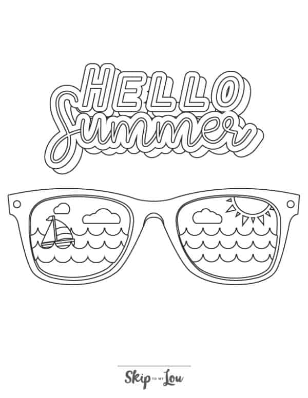 Free printable summer coloring page skip to my lou