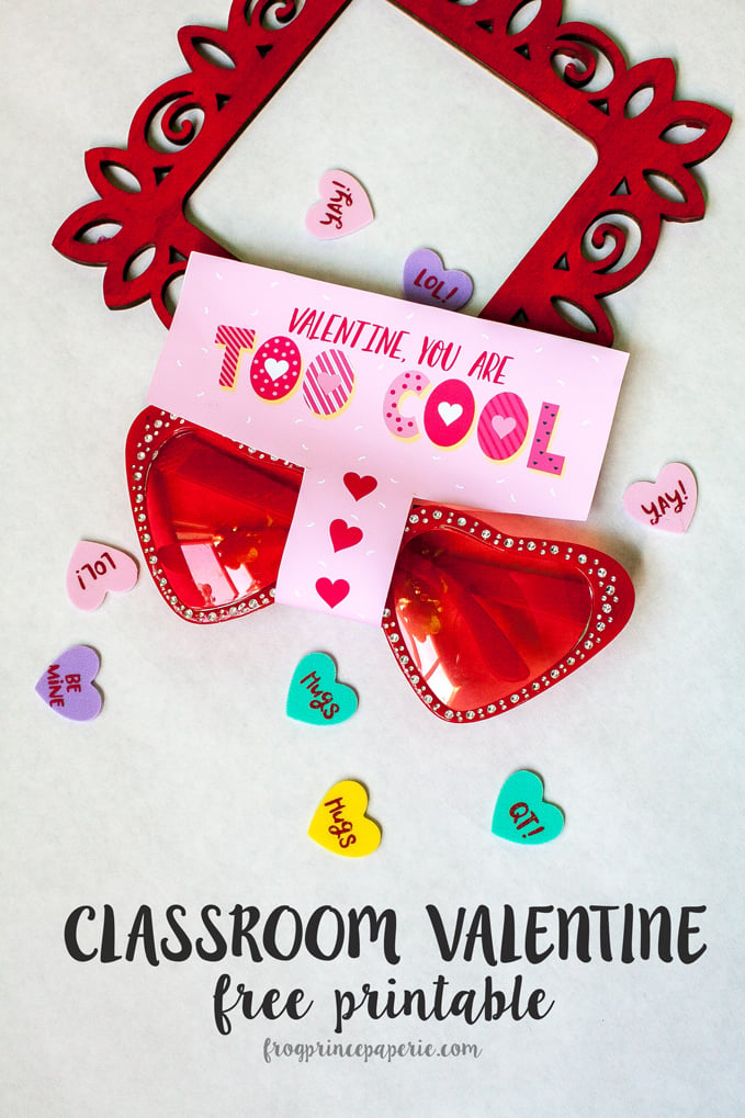 Free printable sunglass valentine