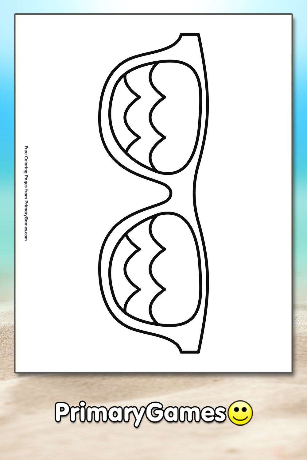 Sunglasses coloring page â free printable pdf from