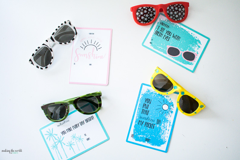 Free valentine sunglasses printable cards