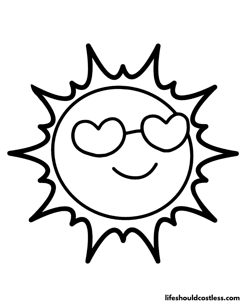 Sun coloring pages free printable pdf templates