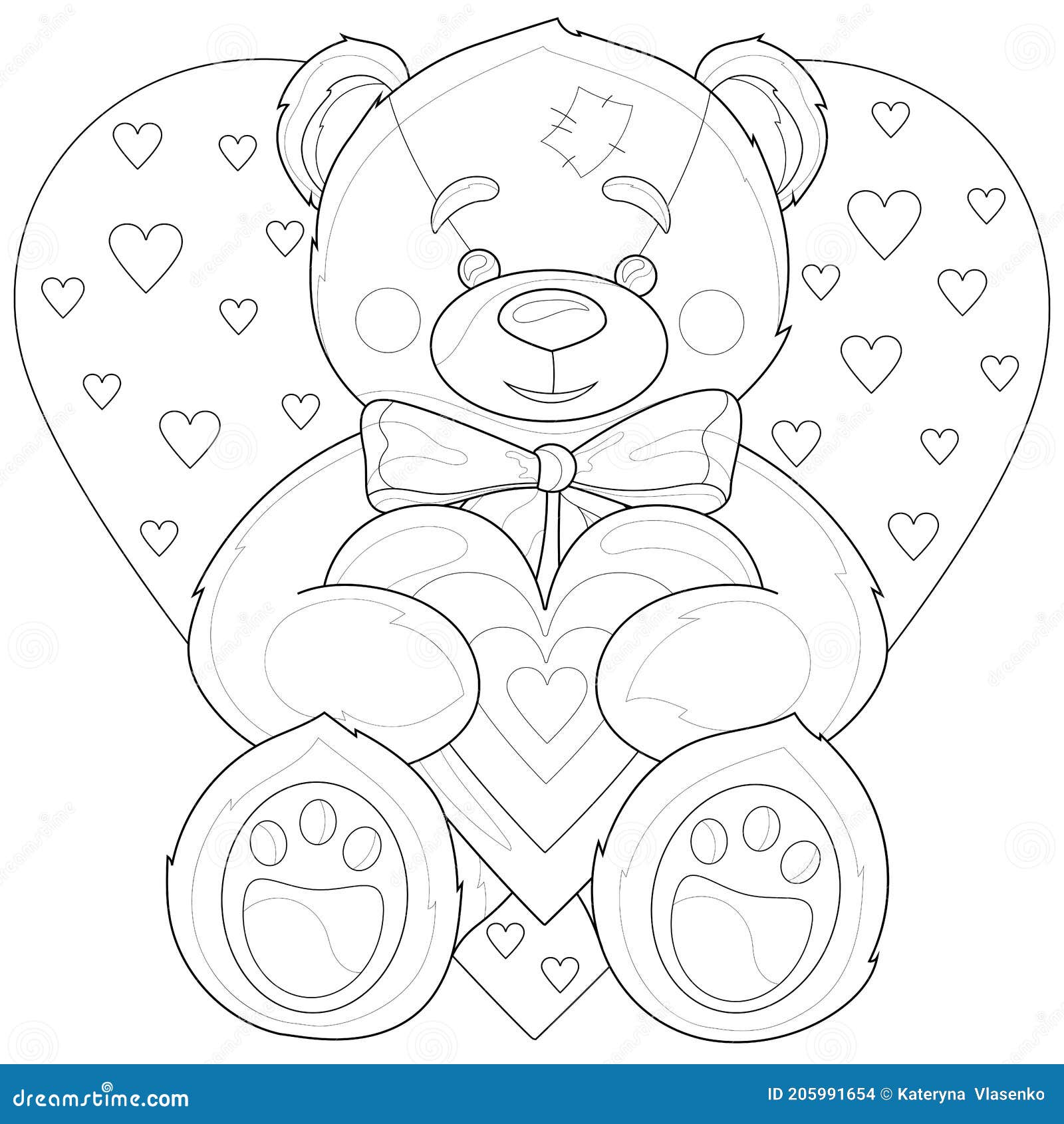 Teddy bear toy valentines day stock illustration