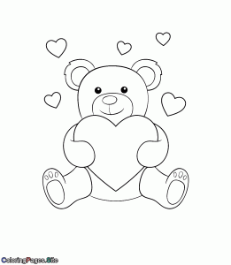 Valentines day coloring pages