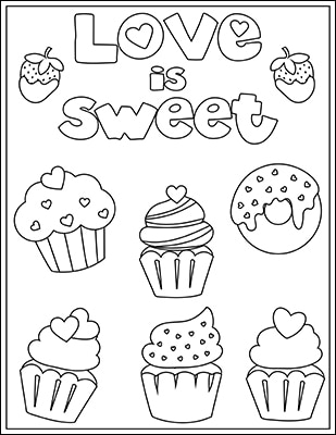 Free valentines day coloring pages for kids free printable pages