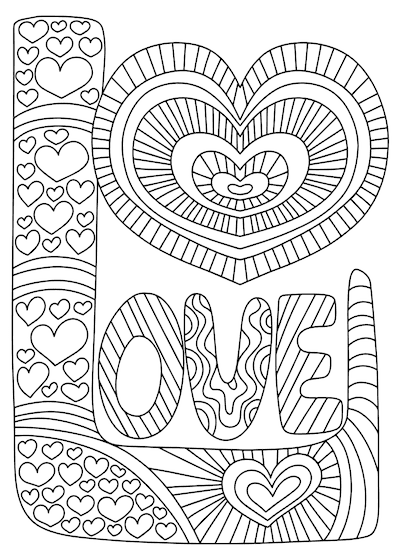 Free printable valentines day coloring pages