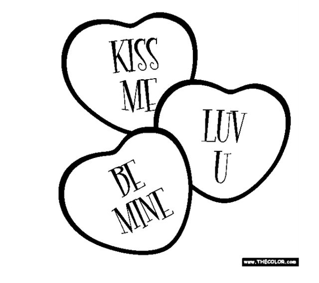 Free printable valentines day coloring pages