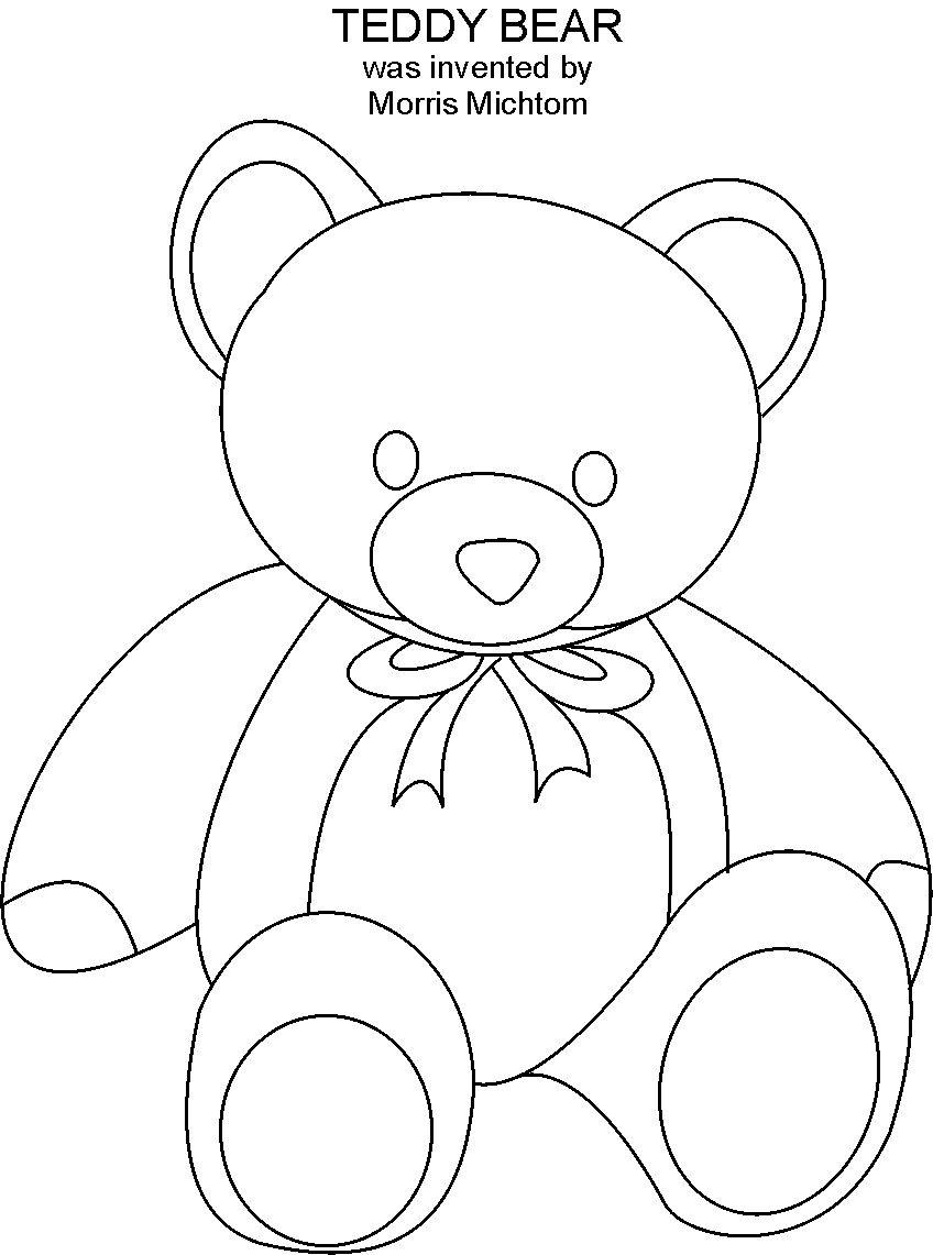 Teddy bear coloring page