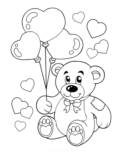 Free printable valentines day coloring pages valentines day coloring page valentine coloring bear coloring pages