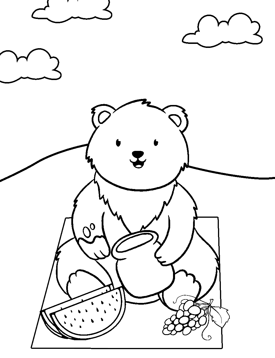 Bear coloring pages free printable sheets