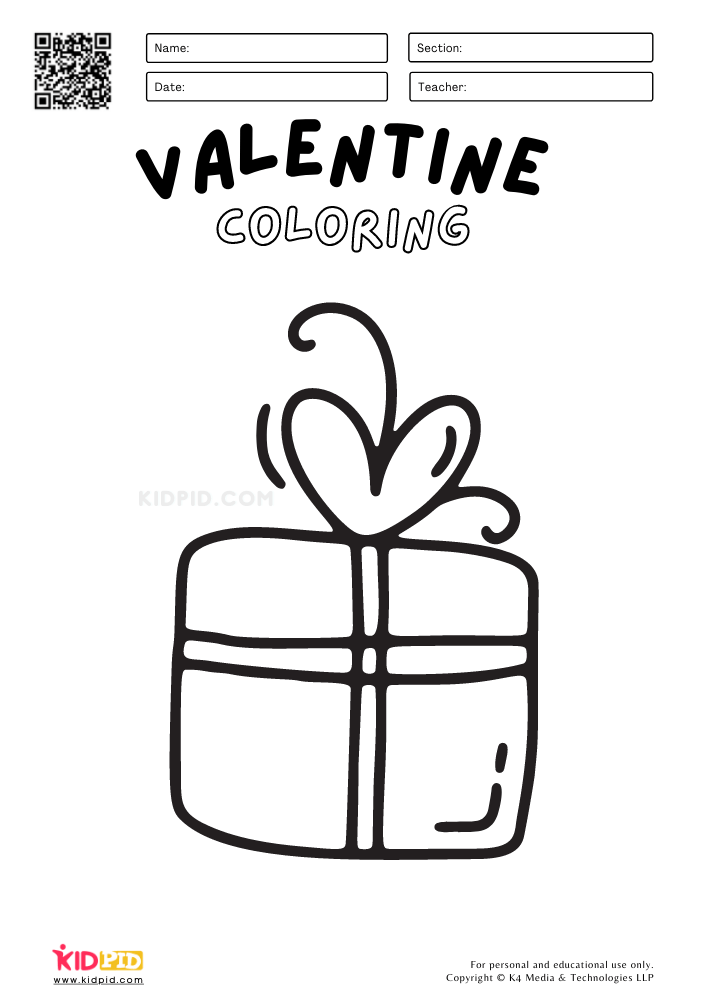 Valentine coloring printable worksheets