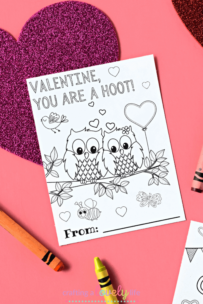 Free printable valentines day cards to color