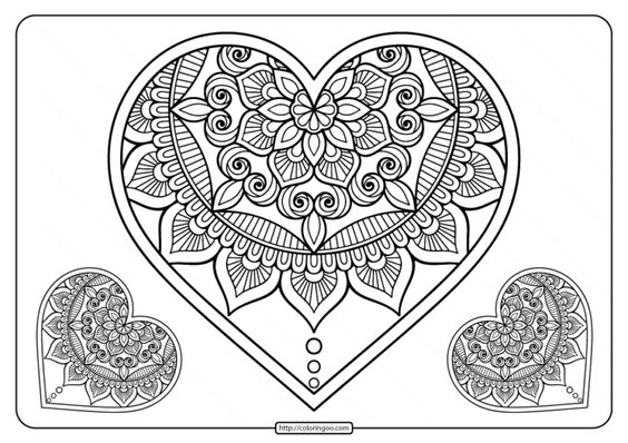 Free printable valentines day coloring pages for adults