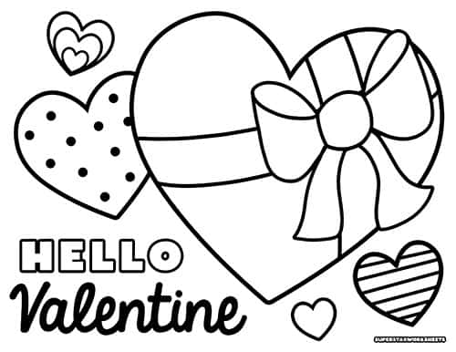 Valentines day coloring pages