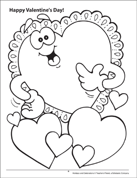 Happy valentines day holidays and celebrations coloring page printable coloring pages