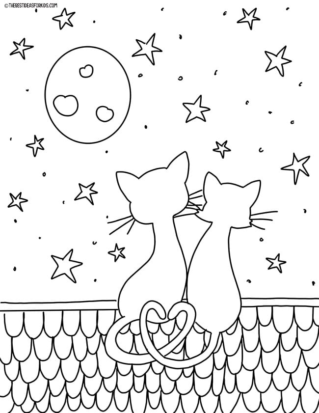 Valentines day coloring pages free printables