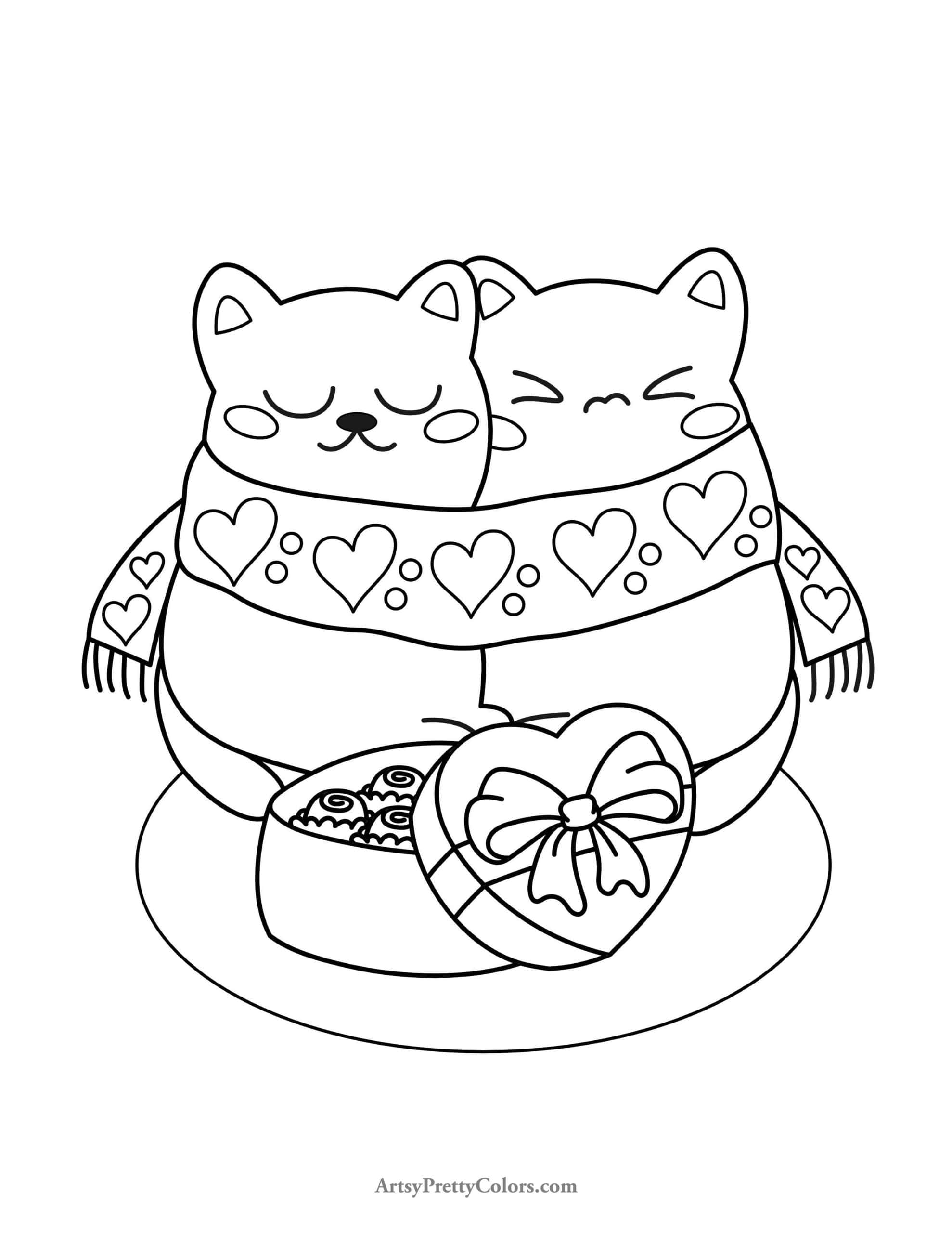 Valentines day coloring pages for free