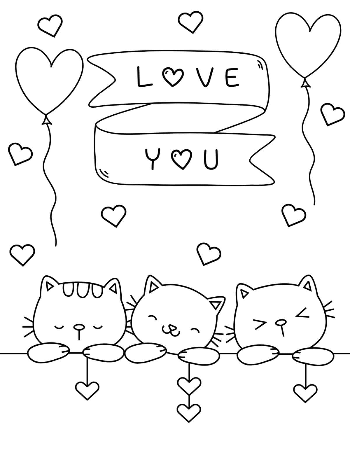 Free valentine coloring pages for kids