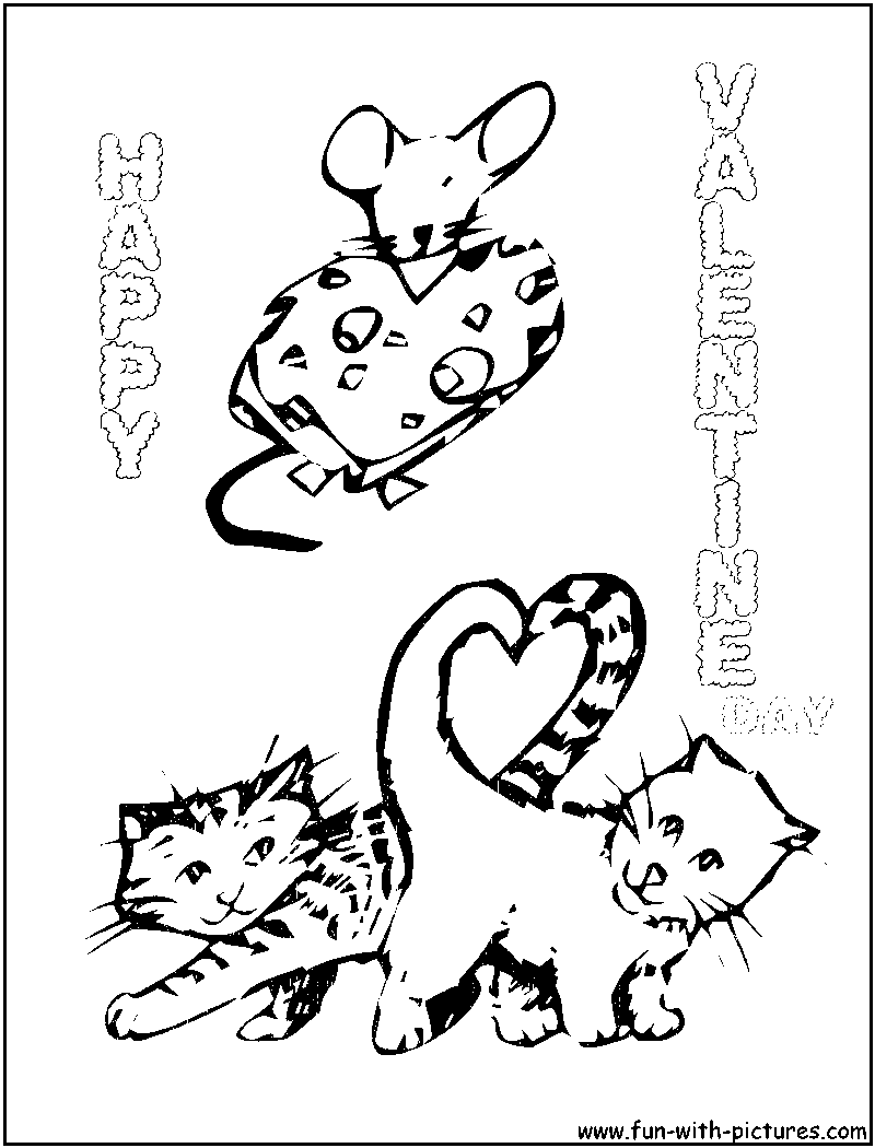 Valentine coloring pages