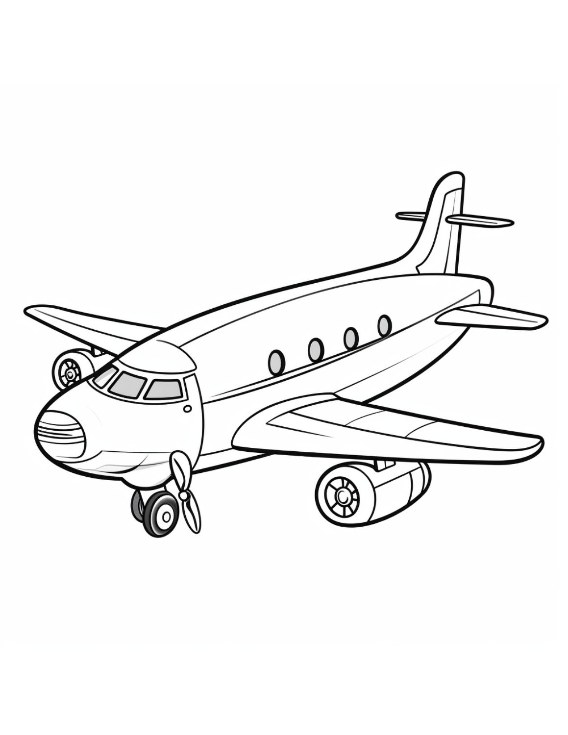 Airplane coloring pages