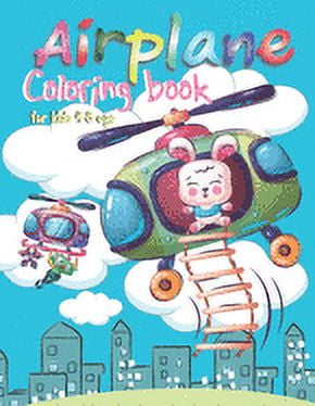 Airplane coloring book for kids