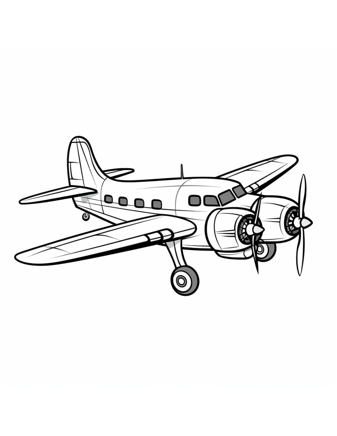 Airplane coloring pages