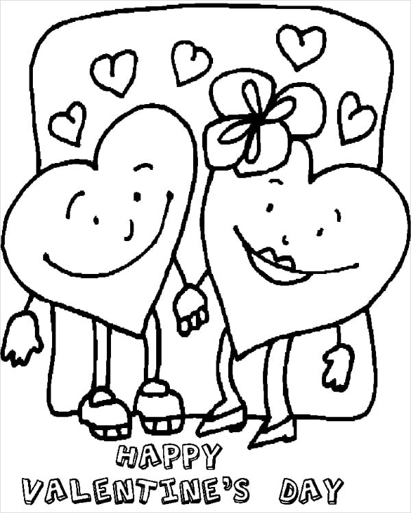 Valentines day coloring pages