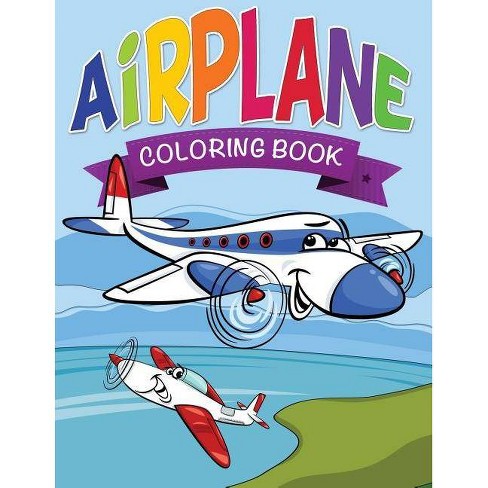 Airplane coloring book for kids