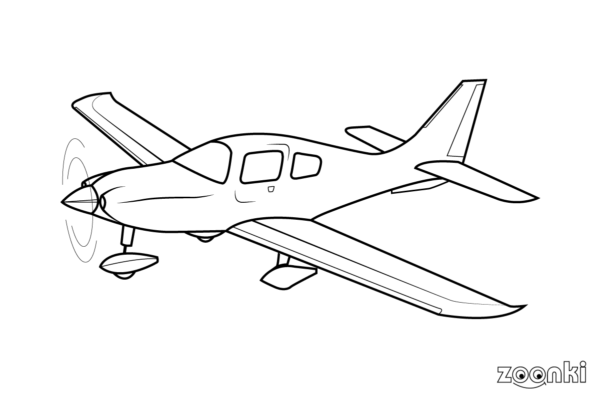 Aircraft colouring pages for kids