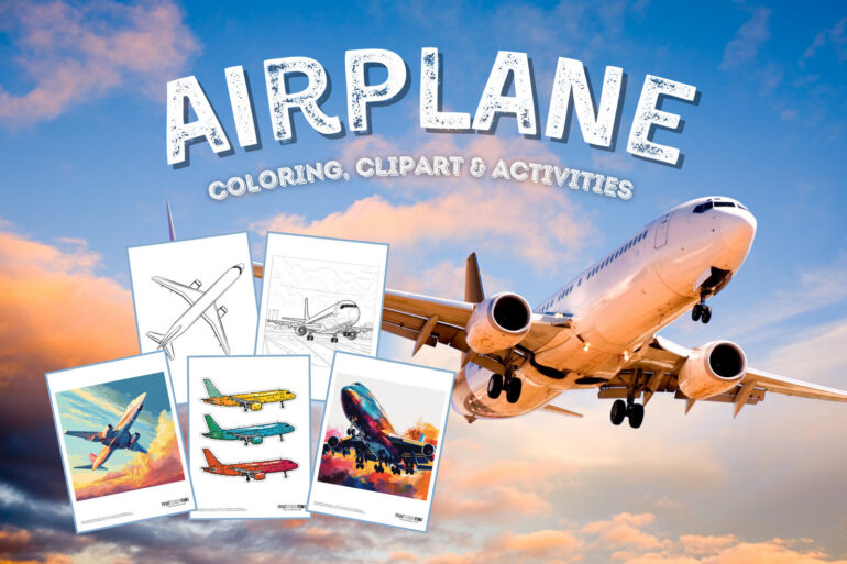 Car truck plane train coloring pages printables