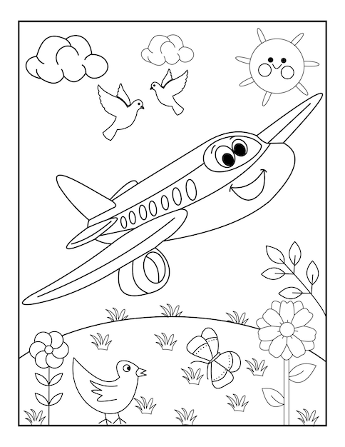 Premium vector christmas winter coloring valentines day coloring pages for kids love coloring page coloring book