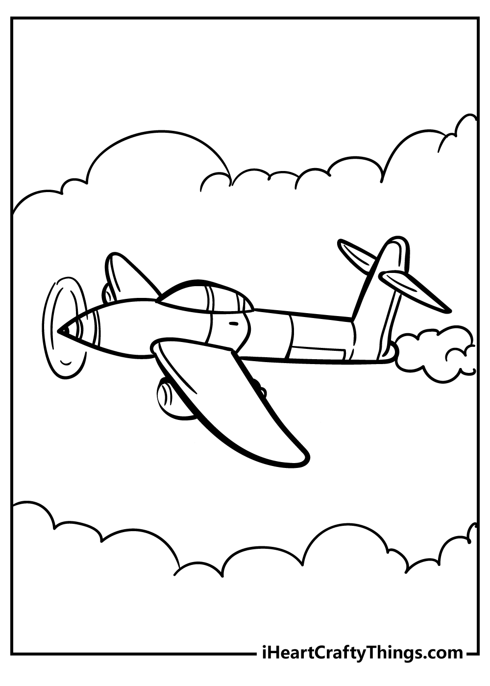 Airplane coloring pages free printables