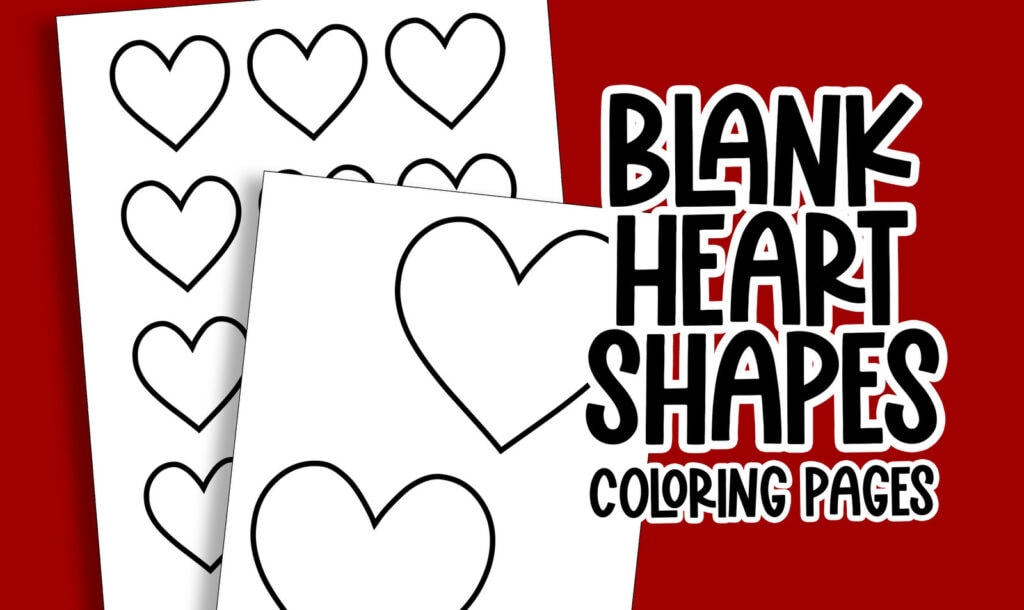 Blank heart shape coloring pages crafty printables at