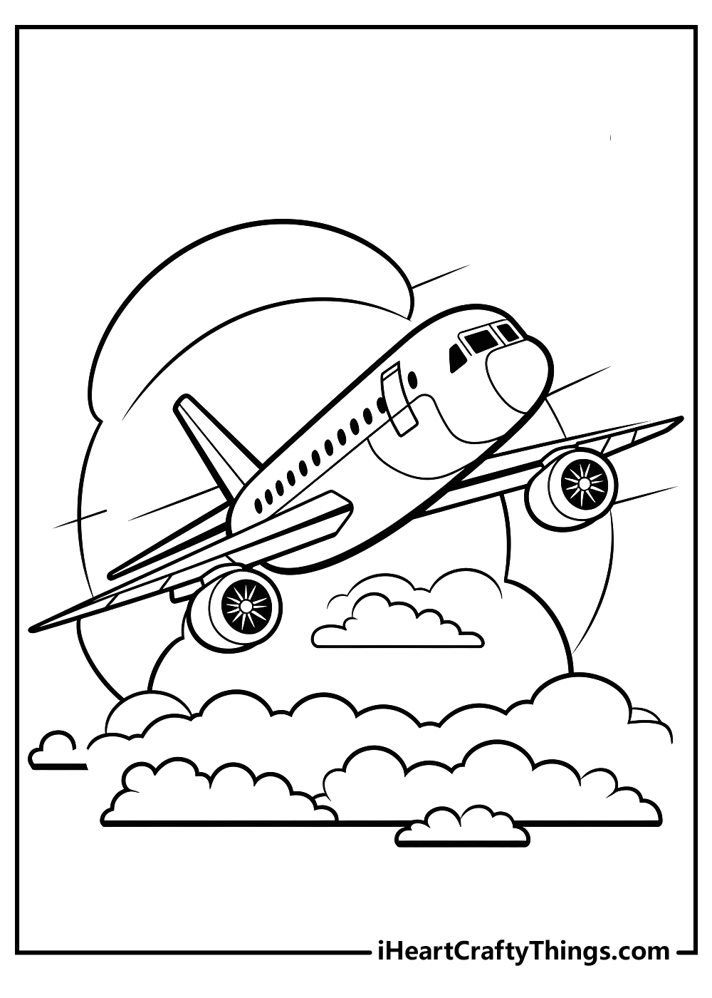 Airplane coloring pages free printables