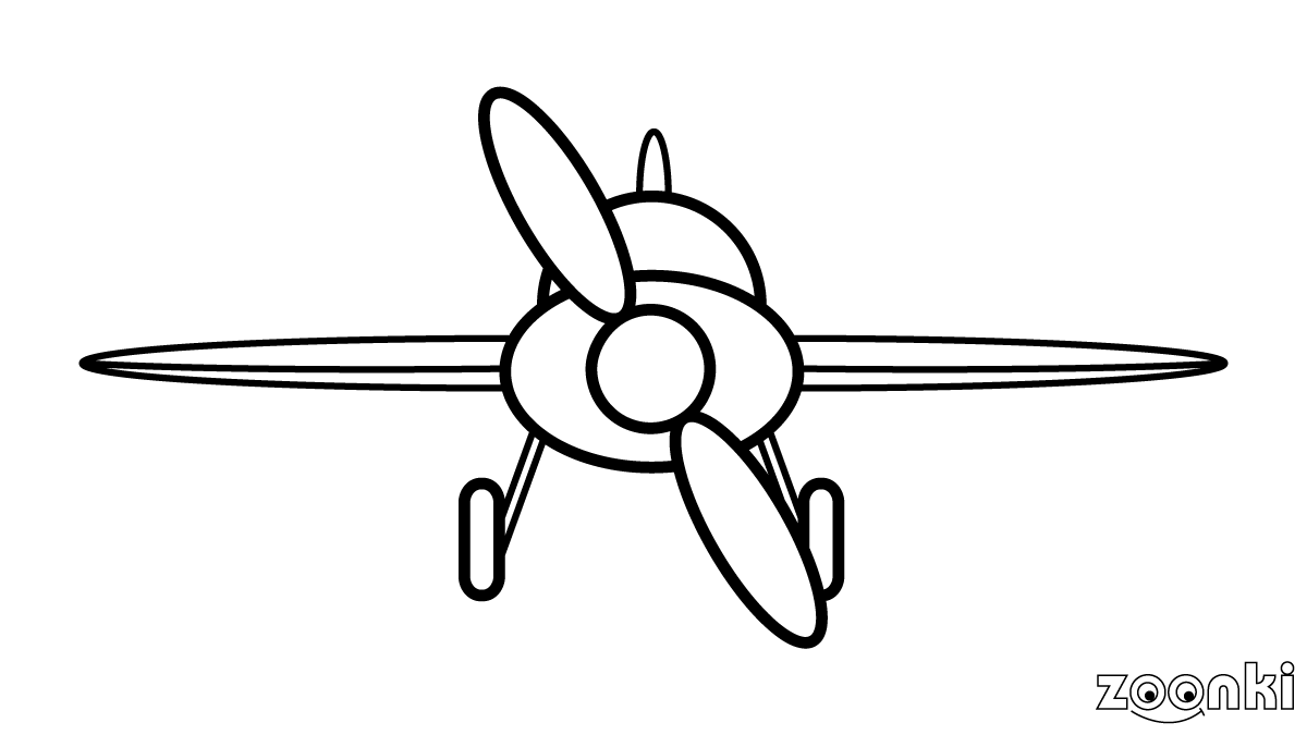 Aircraft colouring pages for kids