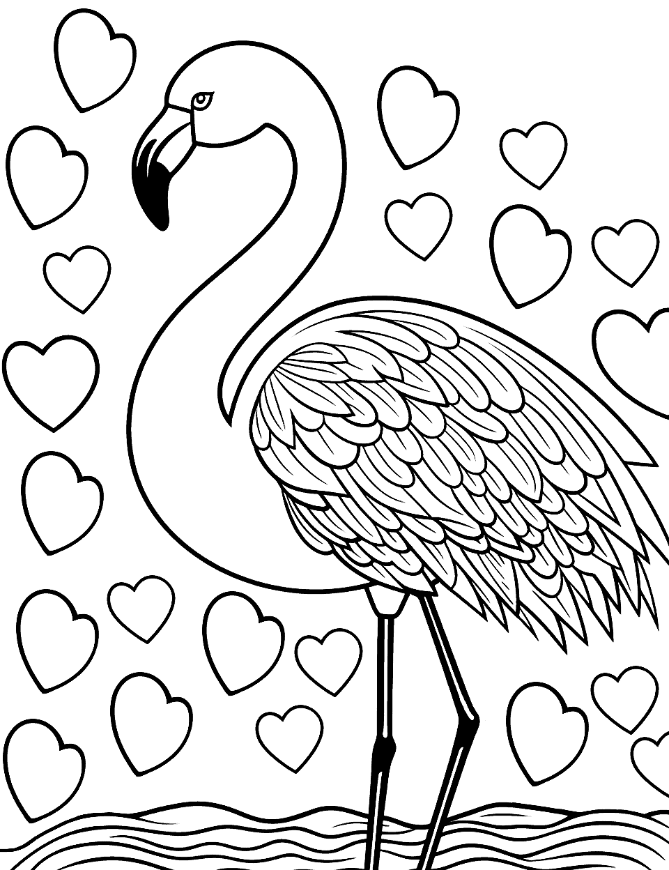 Flamingo coloring pages free printable sheets