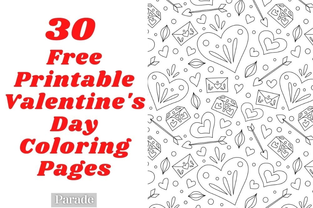 Free printable valentines day coloring pages for kids and adults