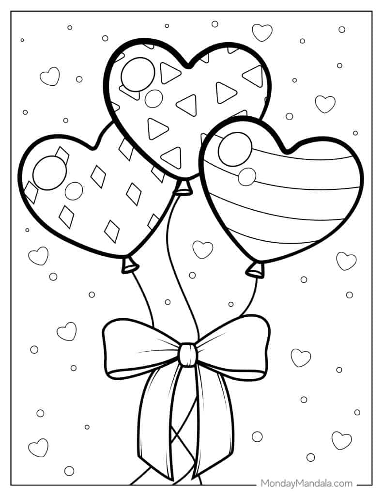 Balloon coloring pages free pdf printables