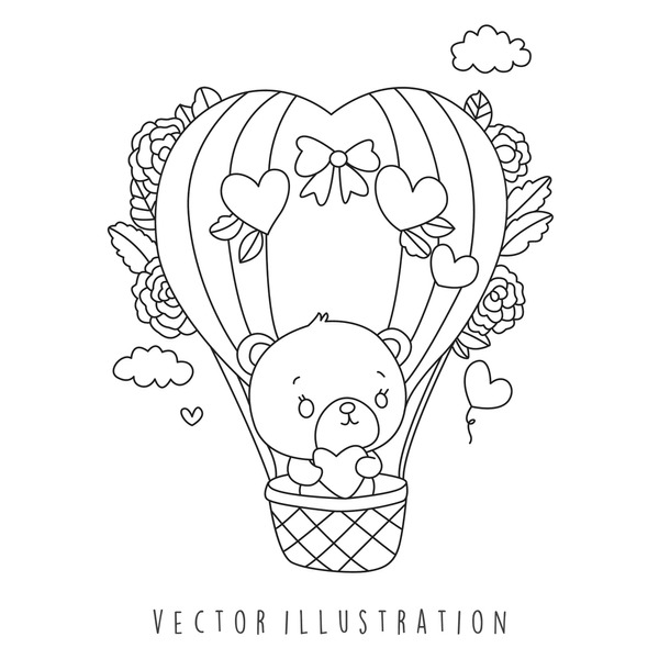 Balloon coloring book royalty