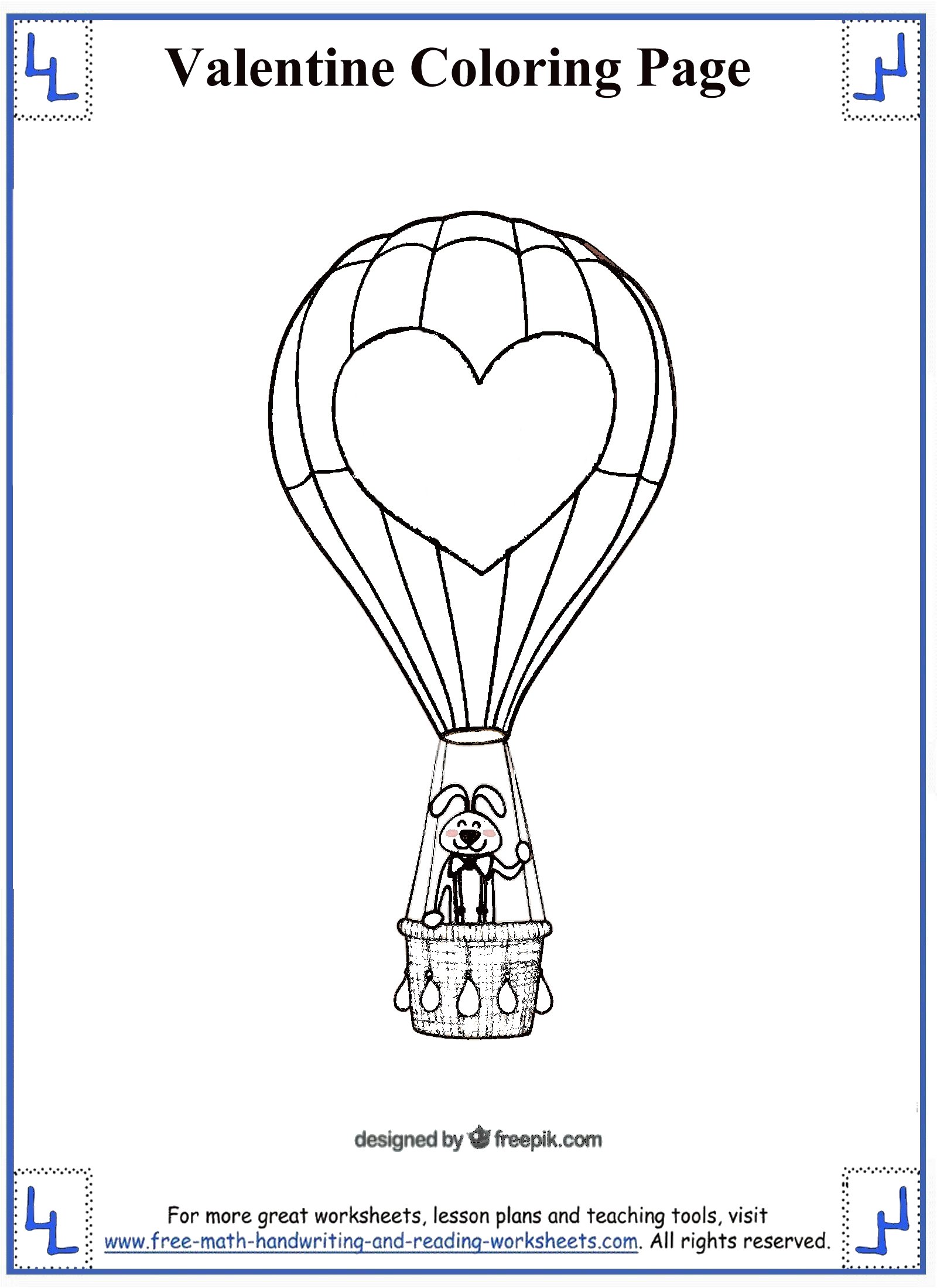 Valentine coloring pages