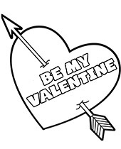 Love symbol coloring page hearts