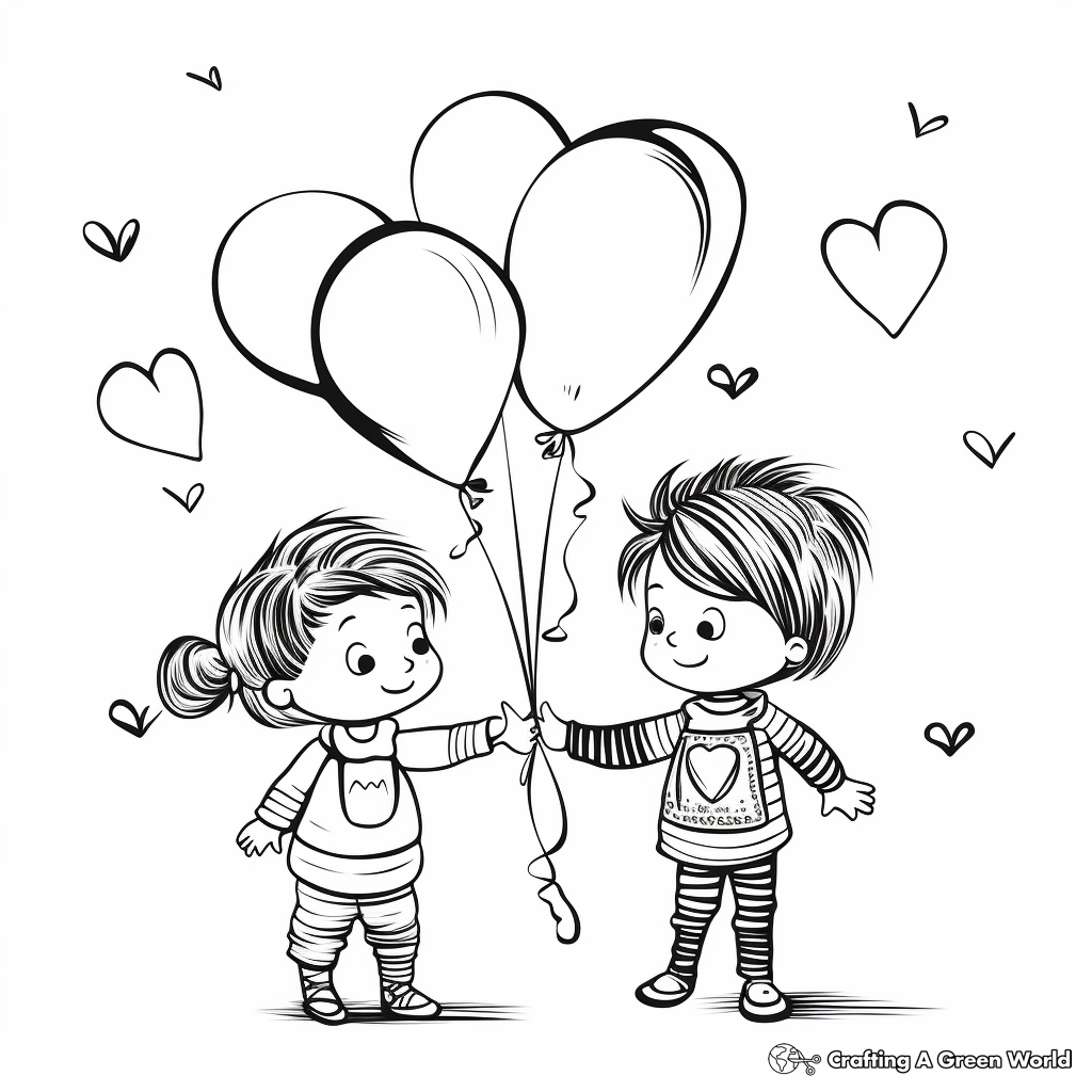 Valentine coloring pages for toddlers