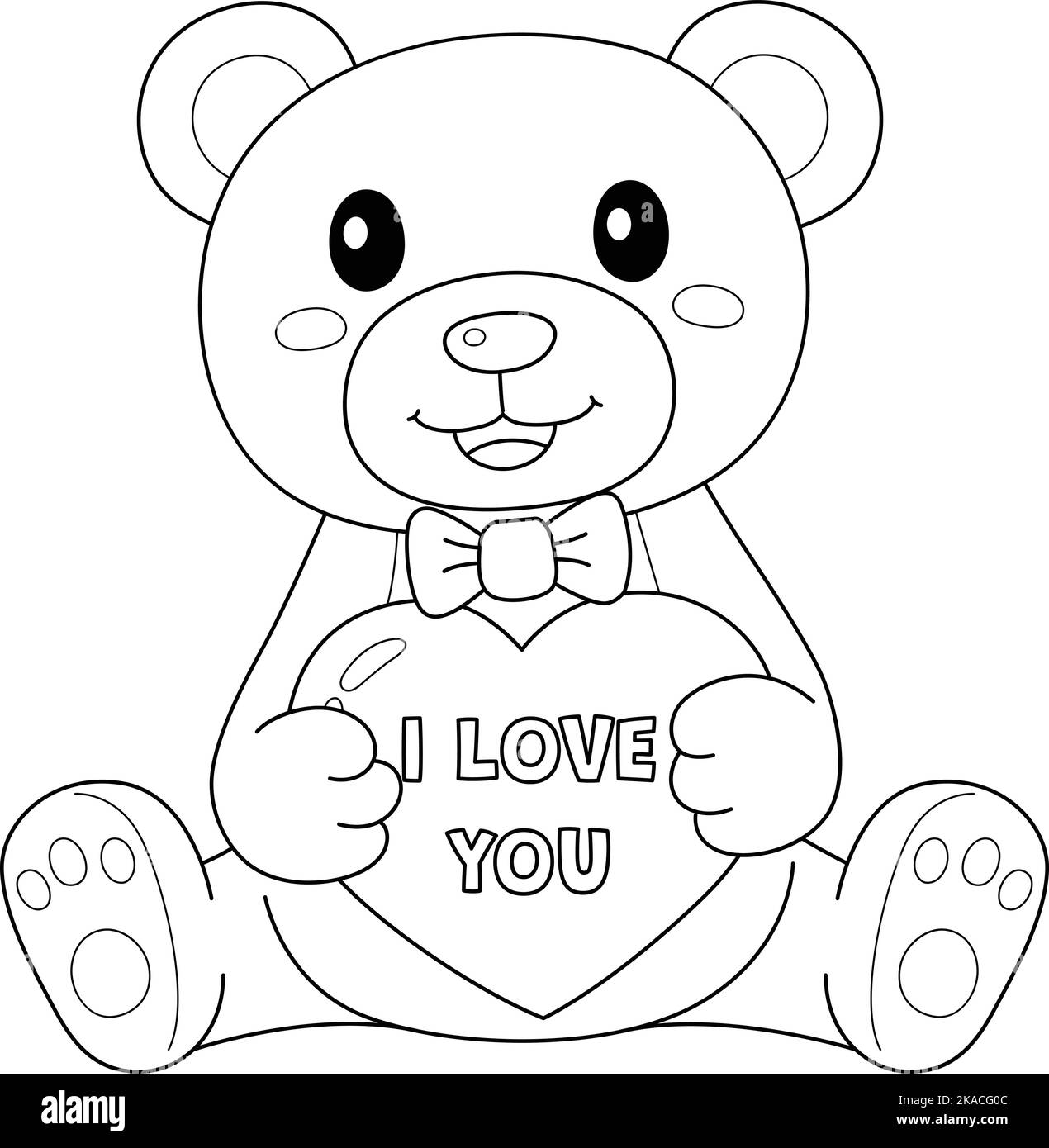 Teddy bear love heart stock vector images