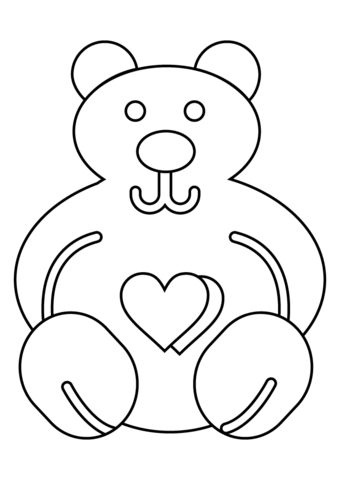 Valentines day loving bear coloring page free printable coloring pages