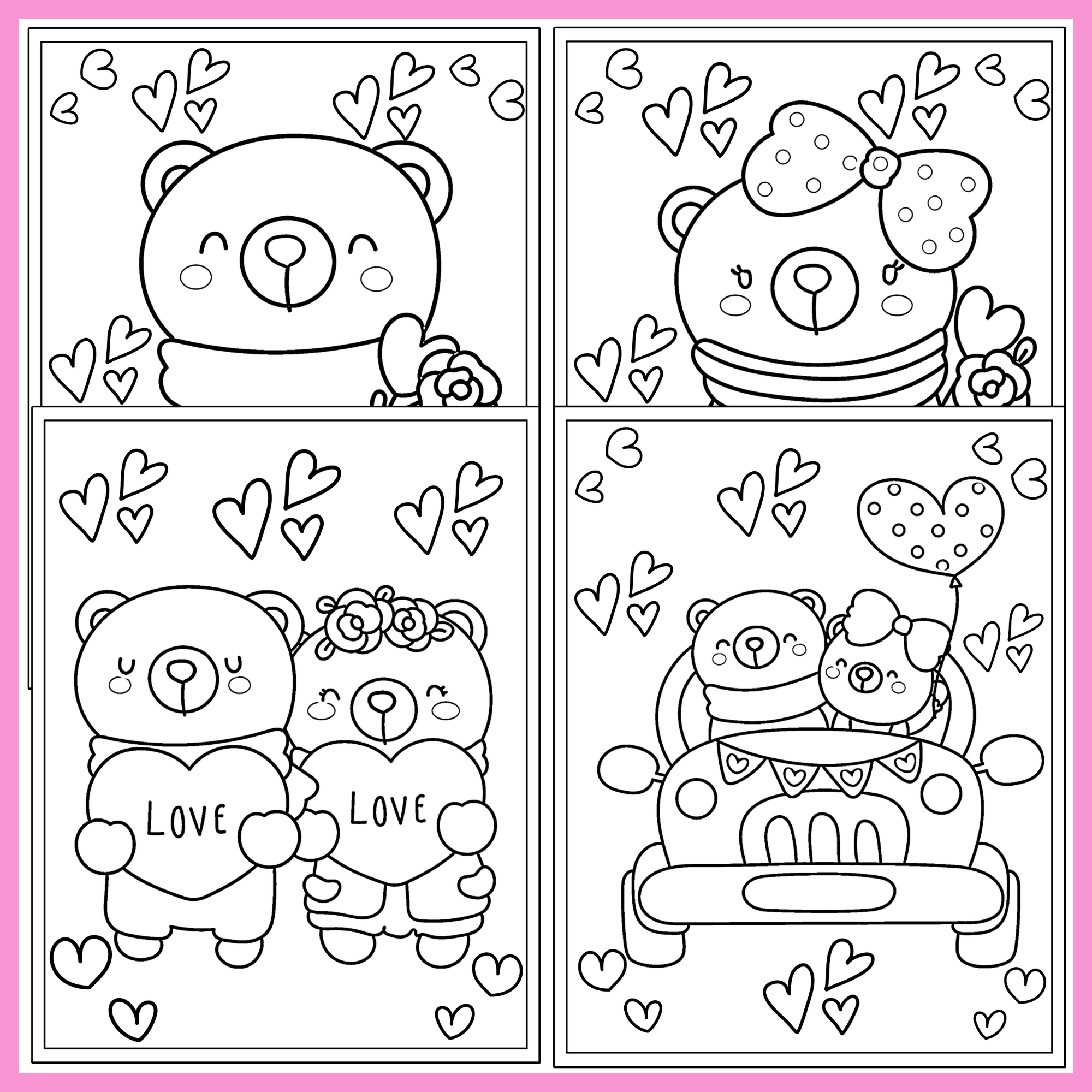 Valentines day coloring pages valentines day bear coloring pages made by teachers